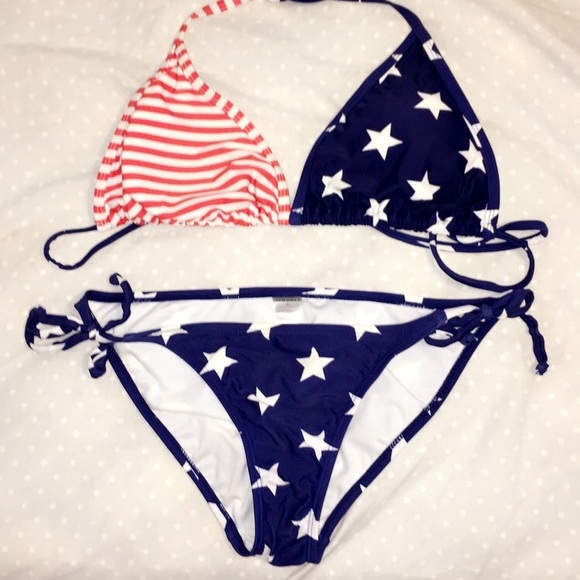 Other - American flag bikini in great condition! M